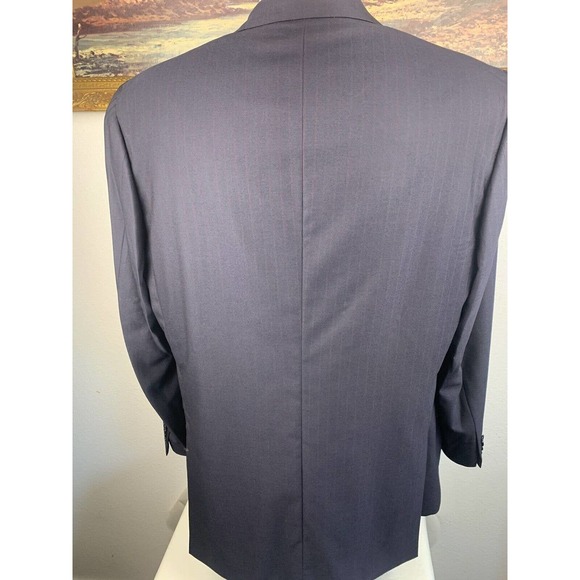 44R Brioni Aurelio Navy Striped Double Breasted Sport Coat - Picture 10 of 15